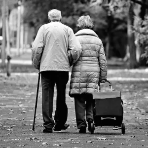 Old Parents leaving their home.